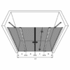 Duschvägg för nisch Hietakari Forma 329 – 3D-ritning Duschvägg för nisch Hietakari Forma 329 – 3D-ritning