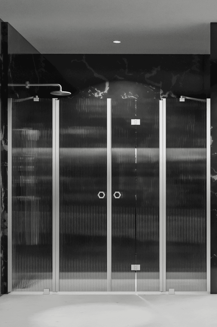 Duschvägg för nisch Hietakari Forma 329, aluminiumram, klart glas Duschvägg för nisch Hietakari Forma 329, aluminiumram, klart glas