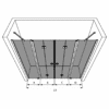Duschvägg för nisch Hietakari Forma 330 – 3D-ritning Duschvägg för nisch Hietakari Forma 330 – 3D-ritning