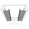 Duschvägg för nisch Hietakari Forma 330 – 3D-ritning 2 Duschvägg för nisch Hietakari Forma 330 – 3D-ritning 2