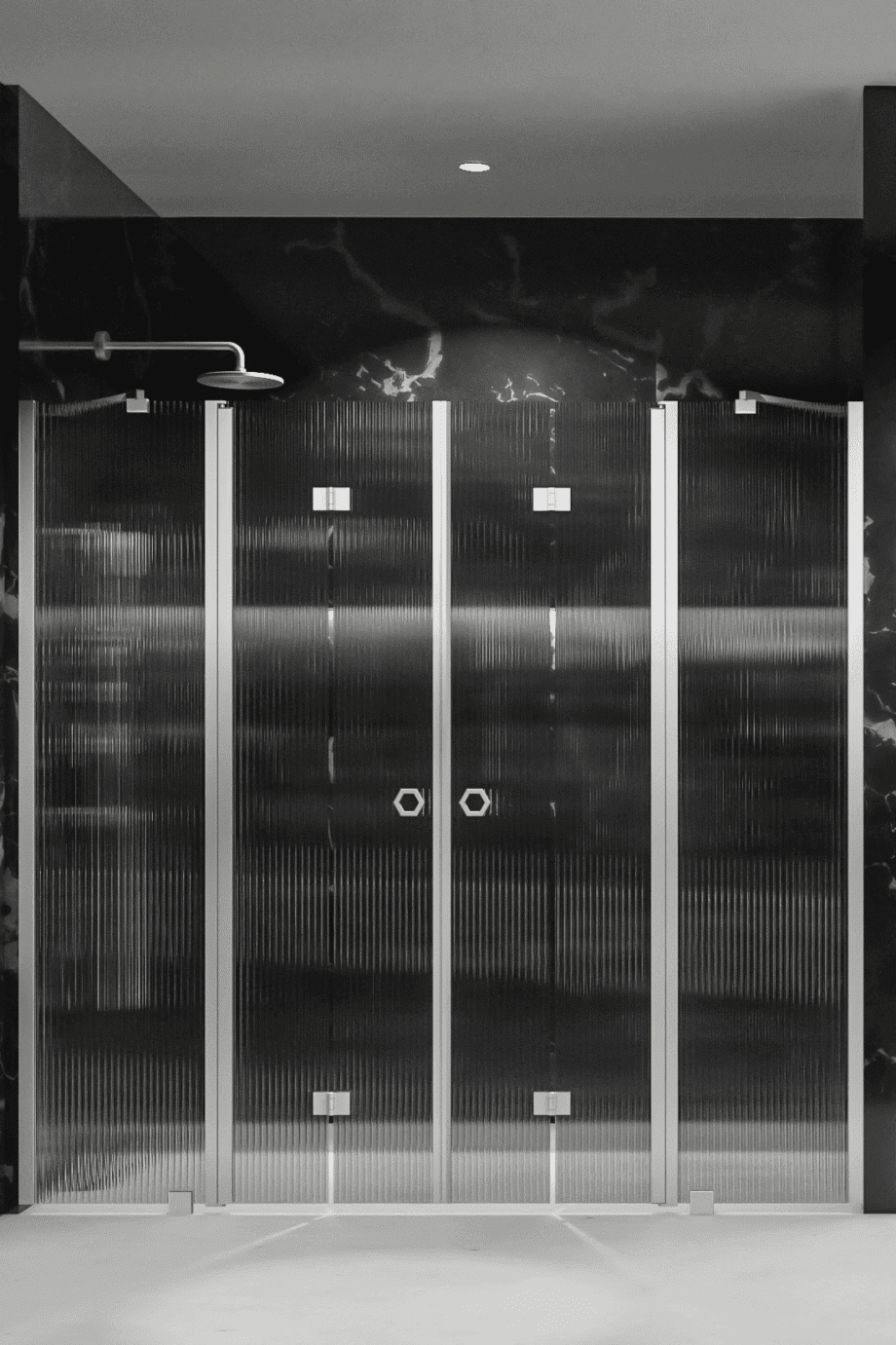 Duschvägg för nisch Hietakari Forma 330, aluminiumram, klart glas Duschvägg för nisch Hietakari Forma 330, aluminiumram, klart glas
