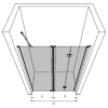 Duschvägg för nisch Hietakari Infinia 238 – 3D-ritning Duschvägg för nisch Hietakari Infinia 238 – 3D-ritning