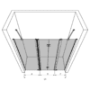 Duschvägg för nisch Hietakari Infinia 240 – 3D-ritning