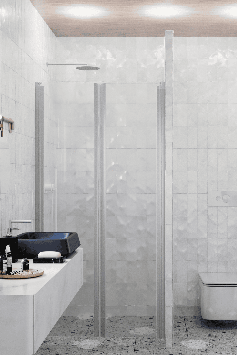 Duschvägg för nisch Hietakari Infinia 241, svängdörr + svängdörr – 4