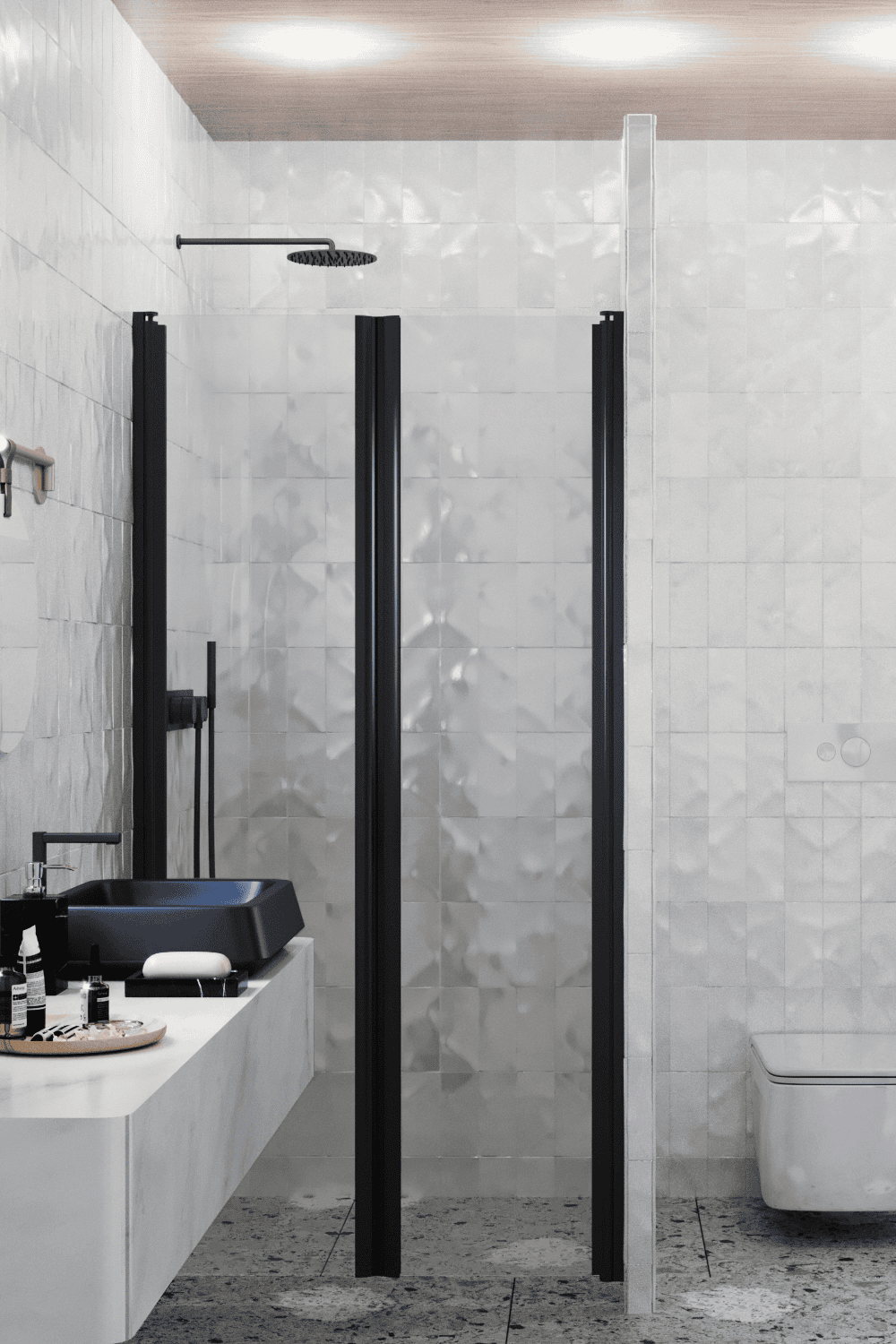 Duschvägg för nisch Hietakari Infinia 241, svängdörr + svängdörr – 5