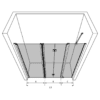 Duschvägg för nisch Hietakari Infinia 244 – 3D-ritning Duschvägg för nisch Hietakari Infinia 244 – 3D-ritning