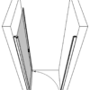 Svängbar duschdörr med väggmagnet Hietakari Forma 382 – 4
