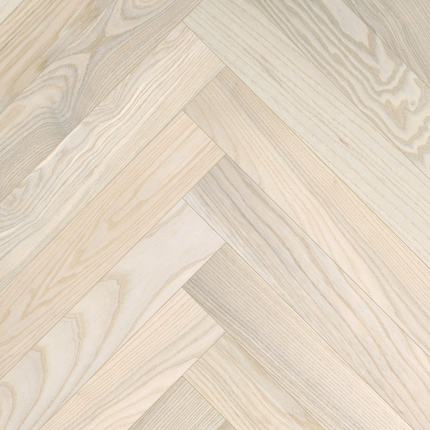 Fiskbensparkett ask Esta Elegant Nordic 600 mm extra mattlackad