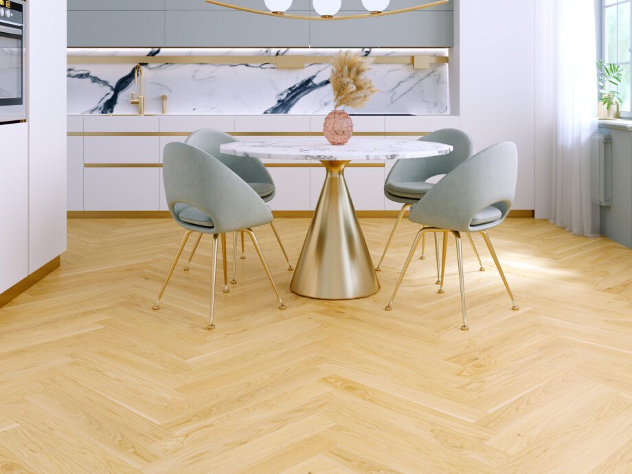 Fiskbensparkett ek Esta AB Pure Line 700 mm extra mattlackad – närbild Fiskbensparkett ek Esta AB Pure Line 700 mm extra mattlackad – 3