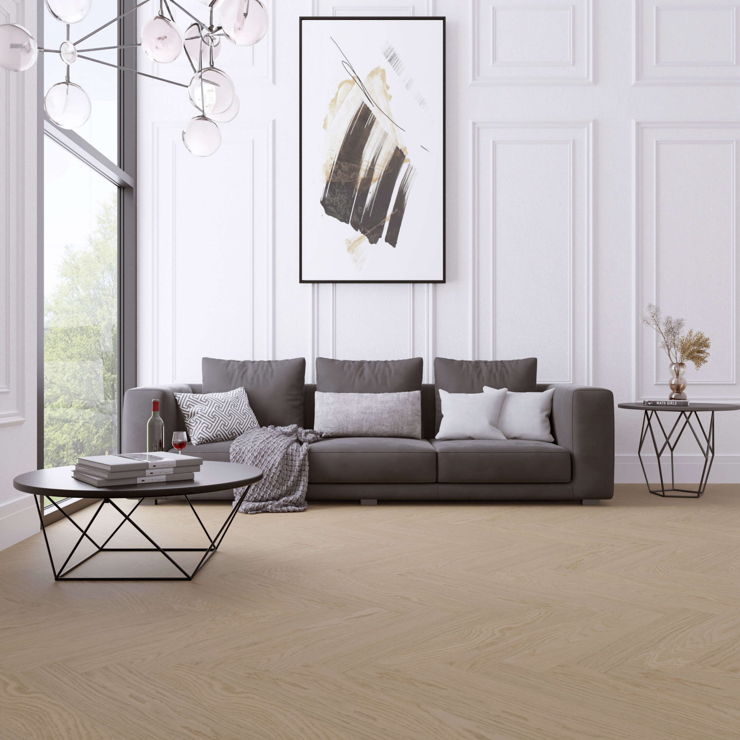 Fiskbensparkett ek Esta Nova Eco Elite Dazy extra mattlackad – 3