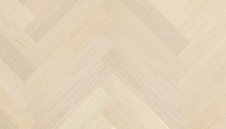 Fiskbensparkett ek Esta Nova Eco Elite Latte extra mattlackad – närbild Fiskbensparkett ek Esta Nova Eco Elite Latte extra mattlackad – 2