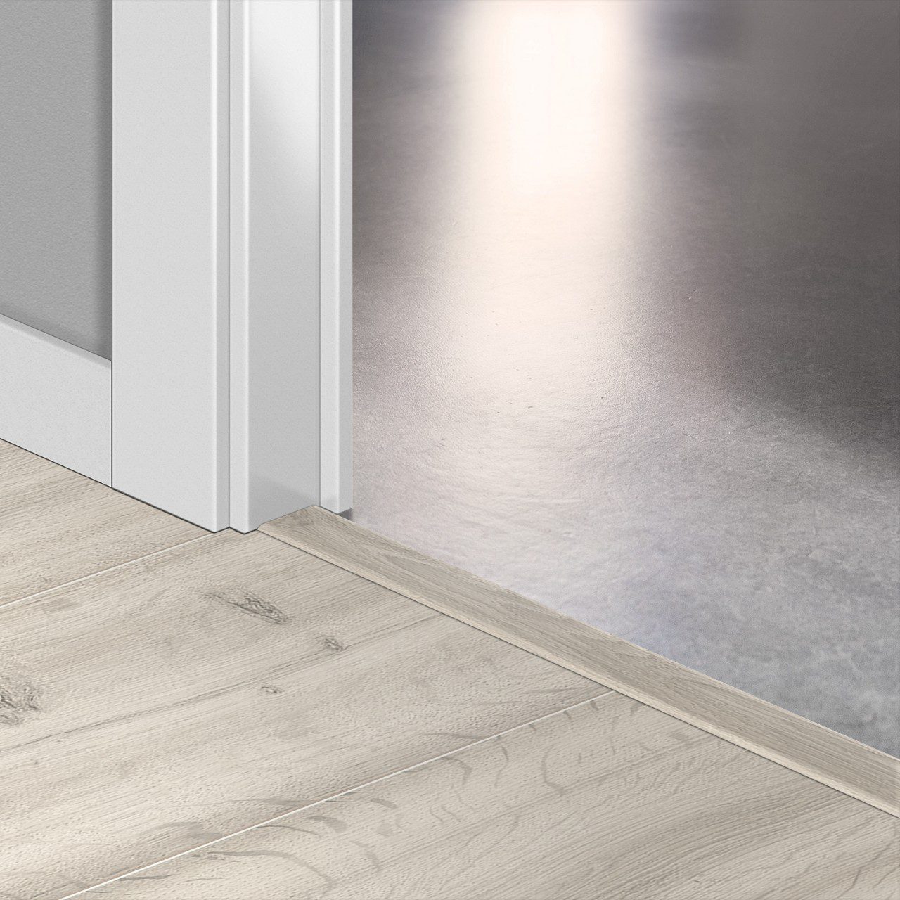 Incizo 5-i-1 övergångslist Quick-Step Woodland Oak Light Grey för laminat, 13x48x2150 mm