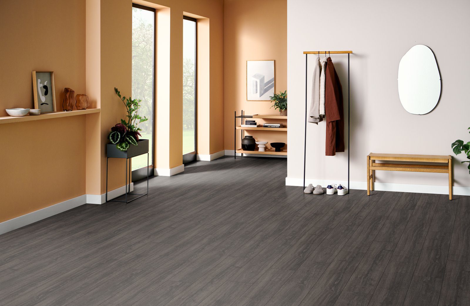 Laminatgolv Egger antracitgrå Sherman-ek, Aqua, 10 mm – 2