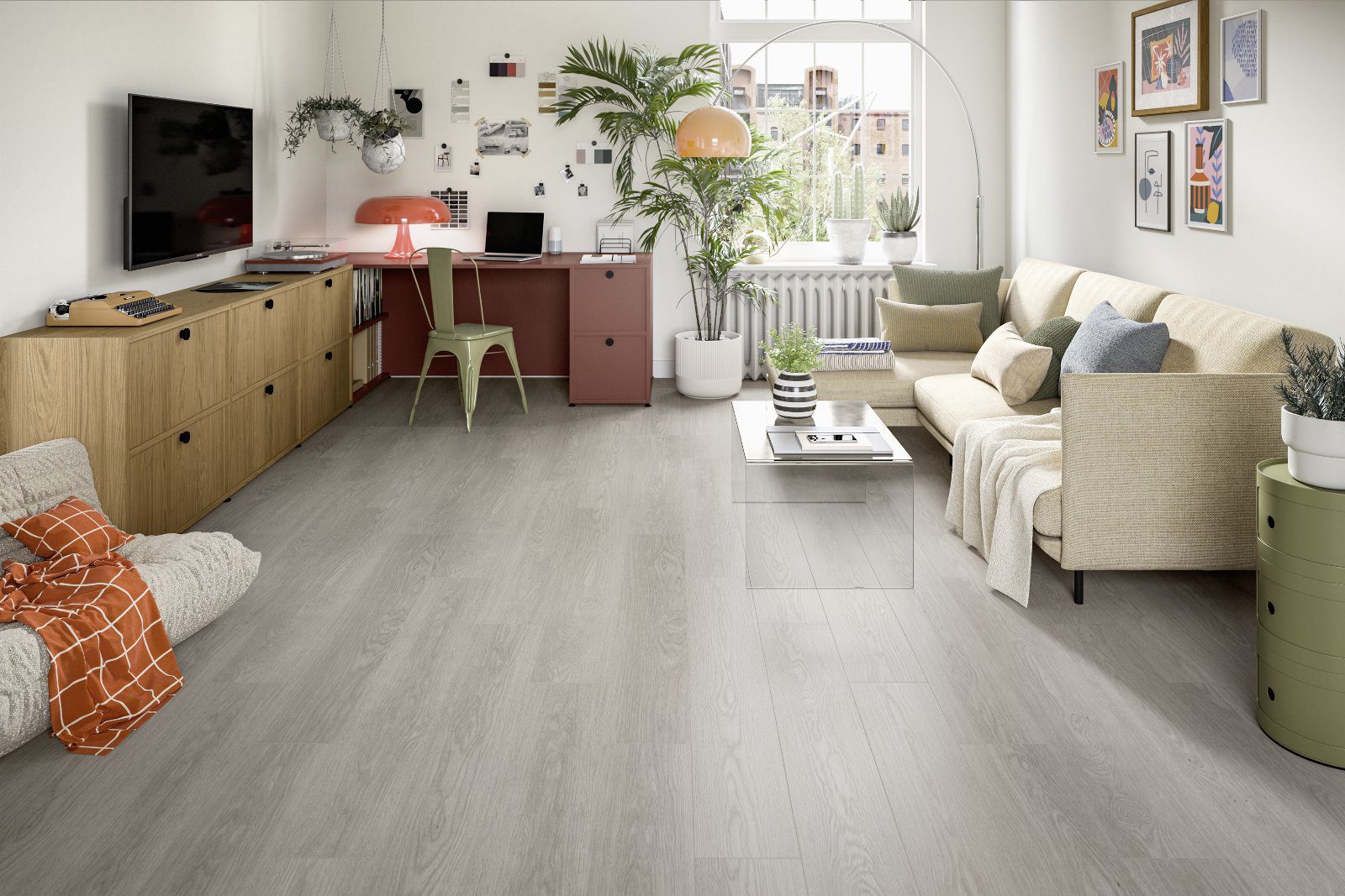 Laminatgolv Egger grå Baronia-ek, Aqua, 10 mm – 2