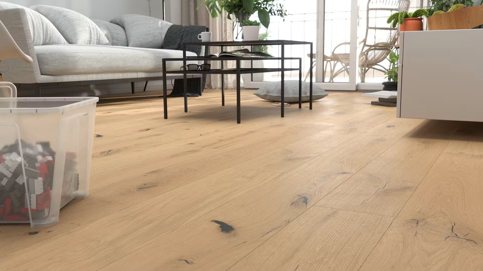 Parkettgolv ek Rustical 1-stav fasad borstad olja råträlook 189mm – 2