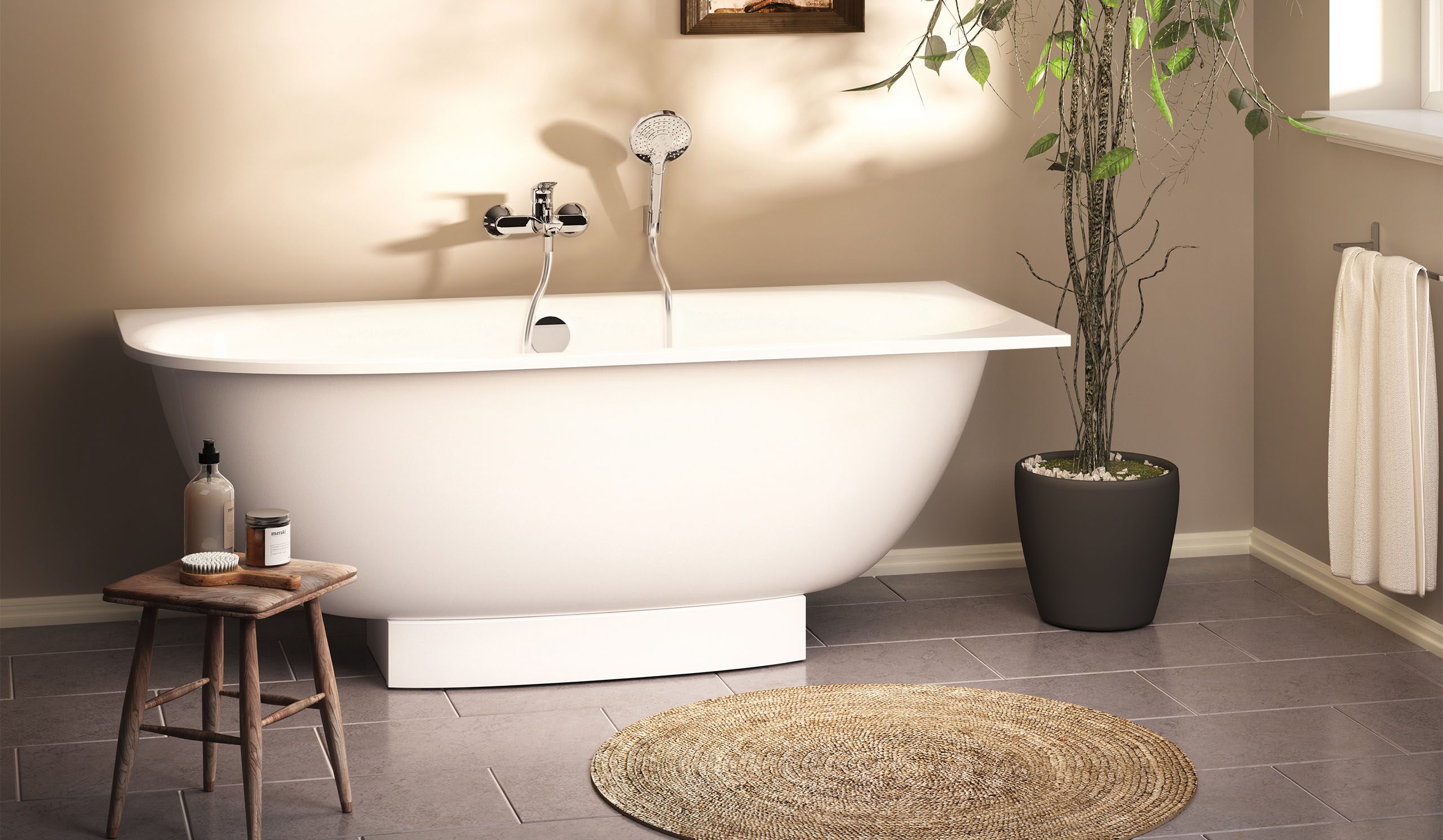Inbyggnadsbadkar PAA VERSO A 170x75 cm, gjutmarmor – 7