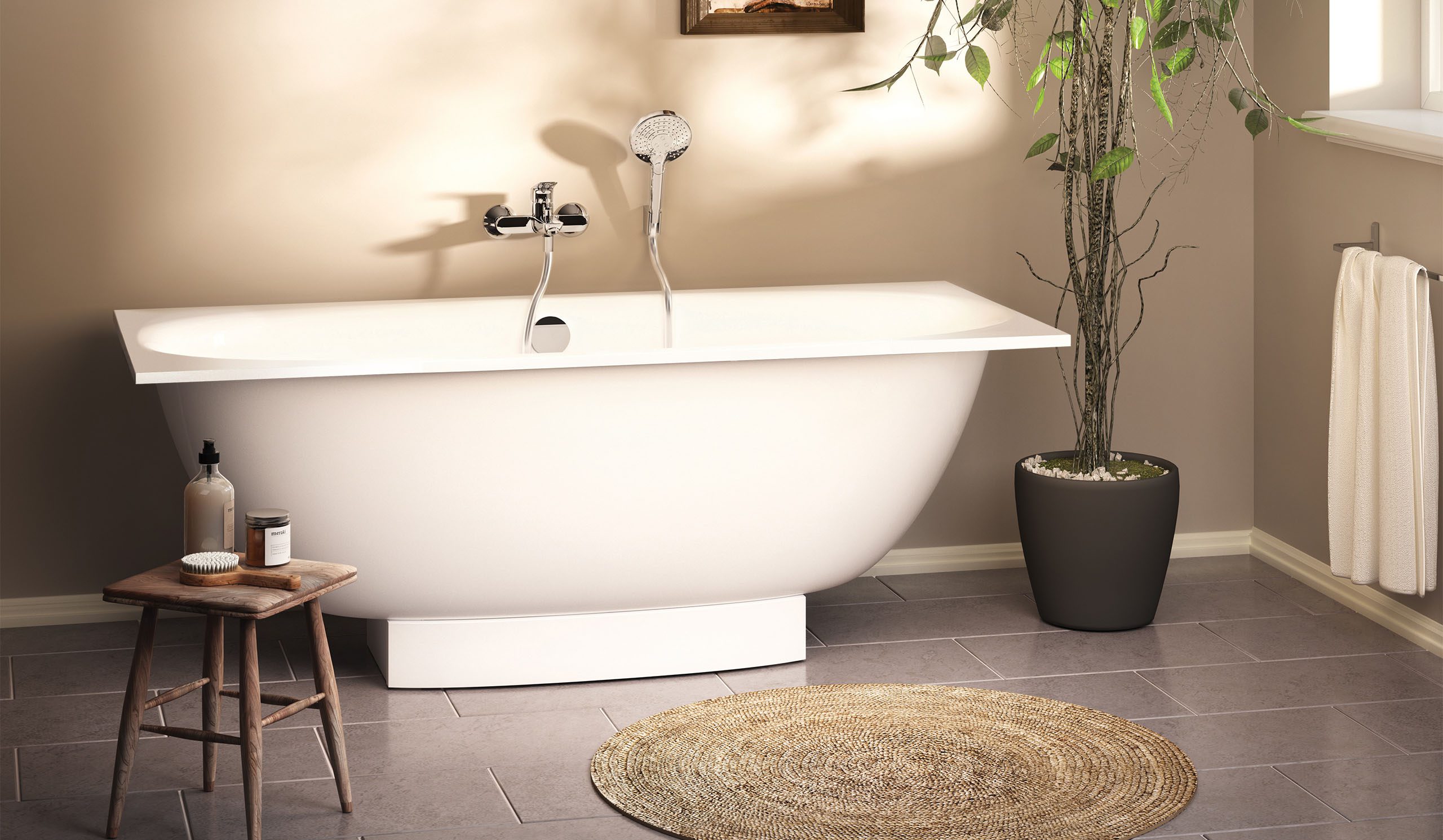 Inbyggnadsbadkar PAA VERSO 170x75 cm, gjutmarmor – 7