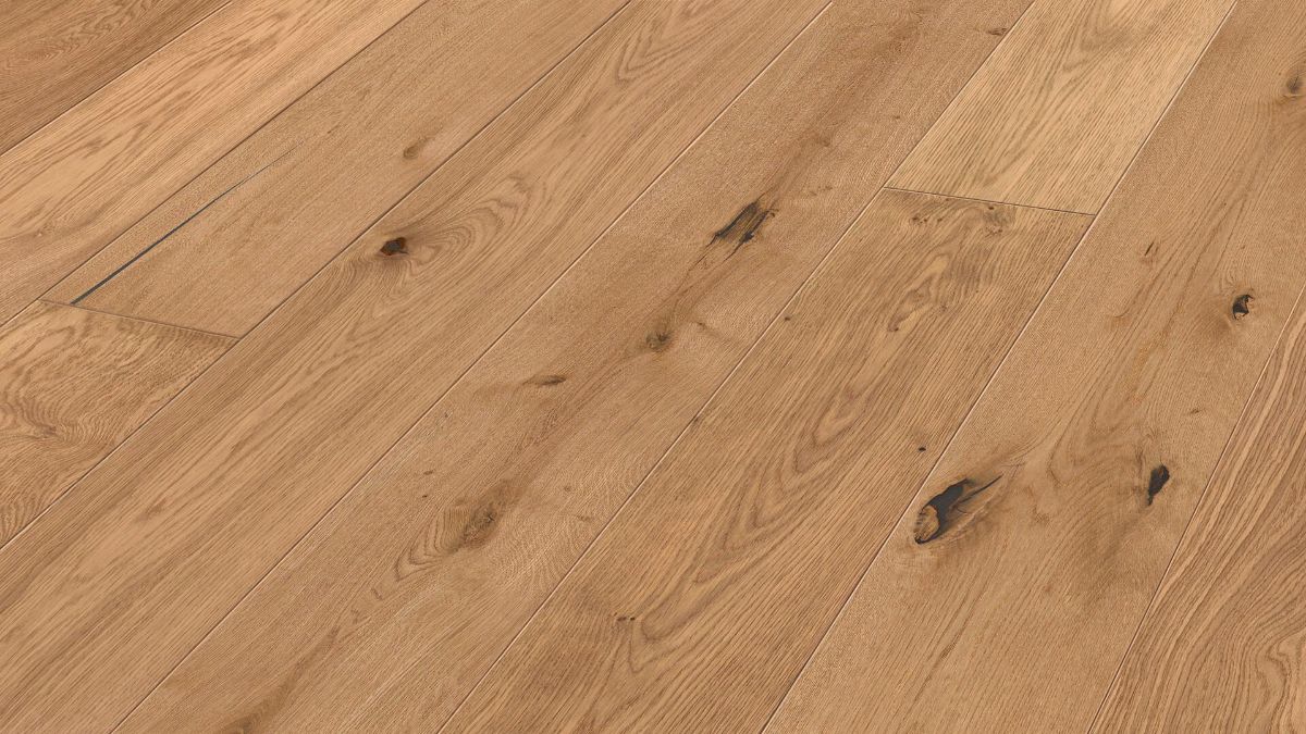 Ekparkett Meister, Natureflex HD 100, Authentic oak 20017, 1-stav, 2200 x 210 mm, borstad, ultramatt lack