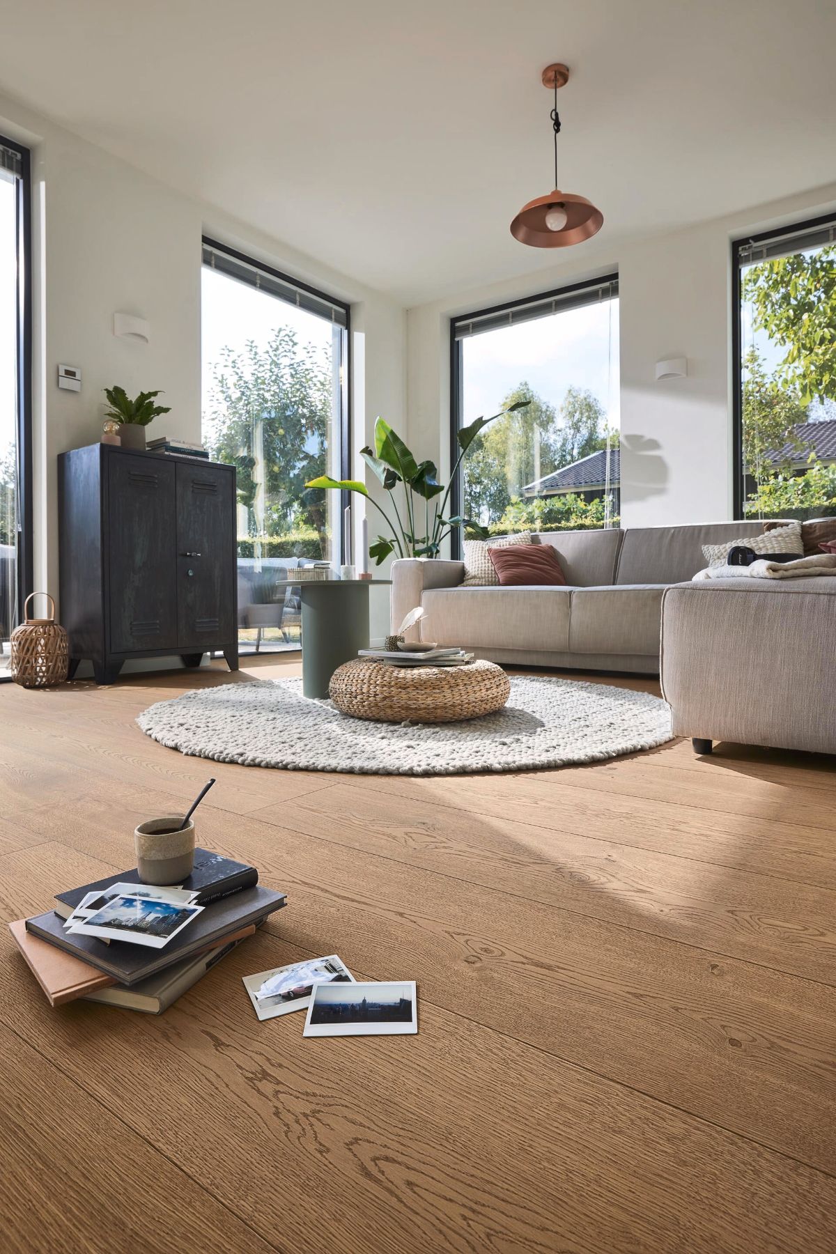 Ekparkett Meister, Lindura HD 400, Clay brown oak authentic 20225, 1-stav, 2200 x 270 mm, borstad, ultramatt lack