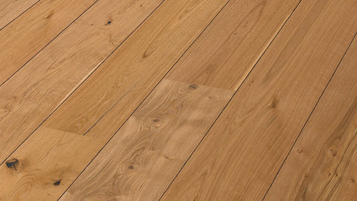 Ekparkett Meister, Lindura HD 400, Authentic oak 08915, 1-stav, 2200 x 205 mm, borstad, ultramatt lack