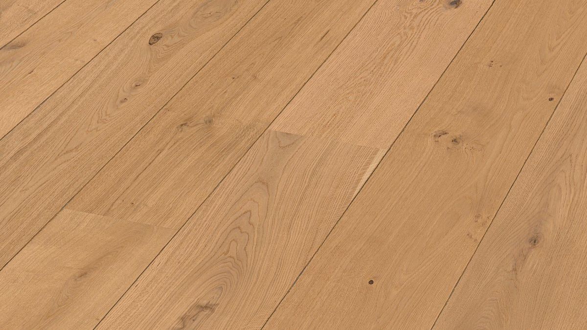 Ekparkett Meister, Lindura HD 400, Authentic pure oak 08921, 1-stav, 2200 x 205 mm, borstad, ultramatt lack