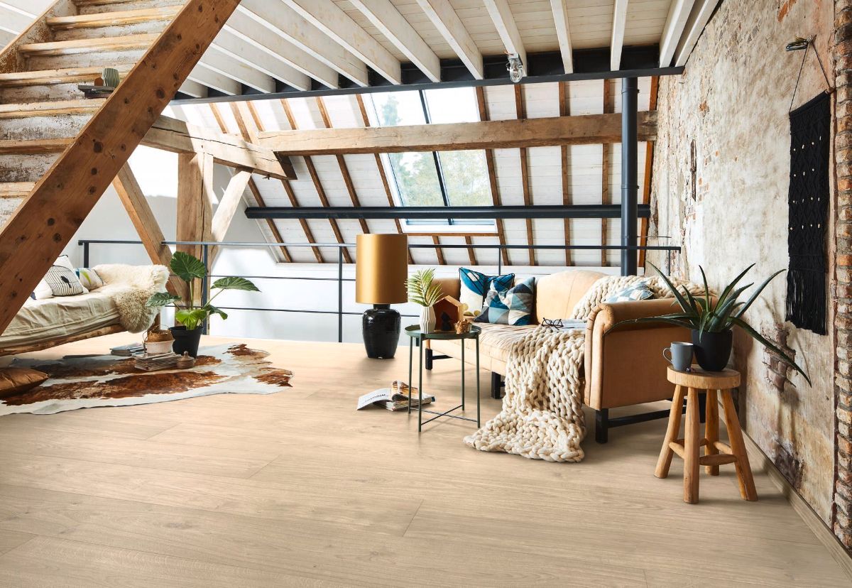 Ekparkett Meister, Longlife PD 450, Authentic limed white oak 09003, 1-stav, 2400 x 255 mm, borstad, ultramatt lack