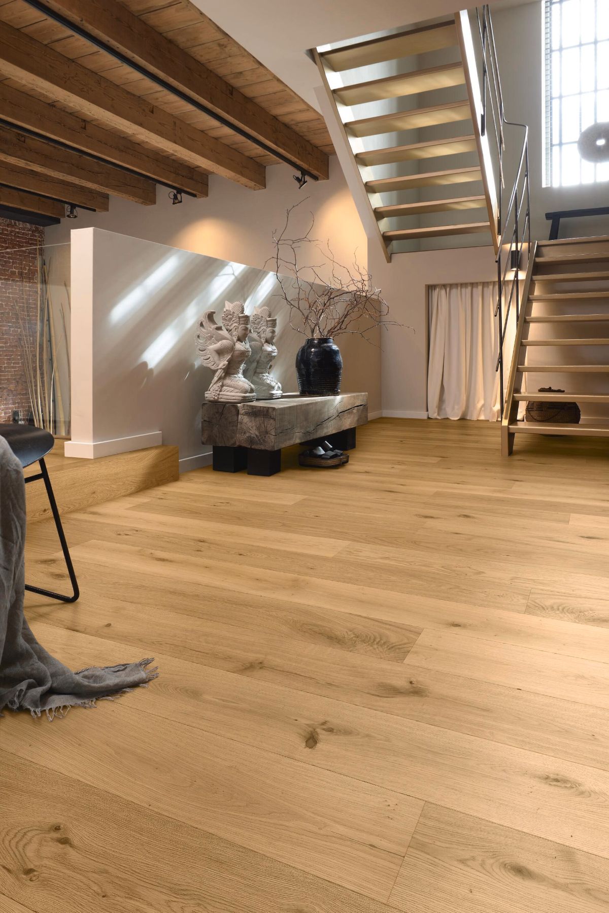 Ekparkett Meister, Longlife PD 400, Authentic pure oak 09004, 1-stav, 2200 x 180 mm, borstad, ultramatt lack
