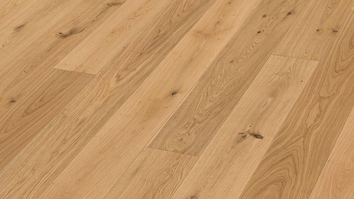 Ekparkett Meister, Longlife PD 400, Authentic pure oak 09004, 1-stav, 2200 x 180 mm, borstad, ultramatt lack