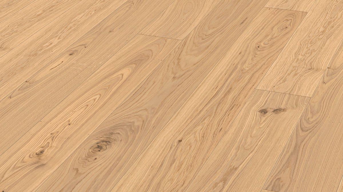 Ekparkett Meister, Longlife PD 400, Natural light oak lively 09023, 1-stav, 2200 x 180 mm, borstad, naturoljad