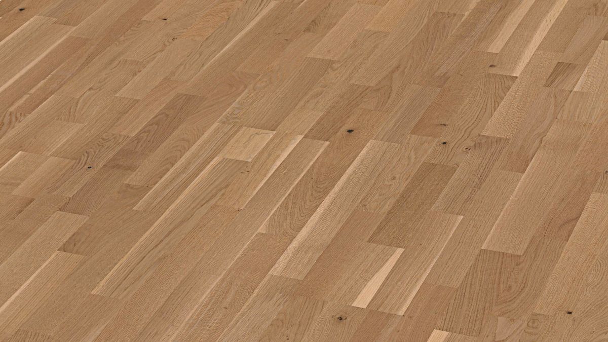 Ekparkett Meister, Longlife PC 200, Greige oak lively 09038, 3-stav, 2400 x 200 mm, borstad, ultramatt lack