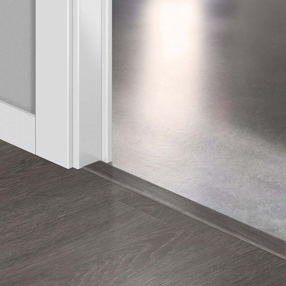 Incizo 5-i-1 övergångslist Quick-Step Silk Oak Dark Grey för styvt LVT vinylgolv (Alpha), 8x45x2000 mm