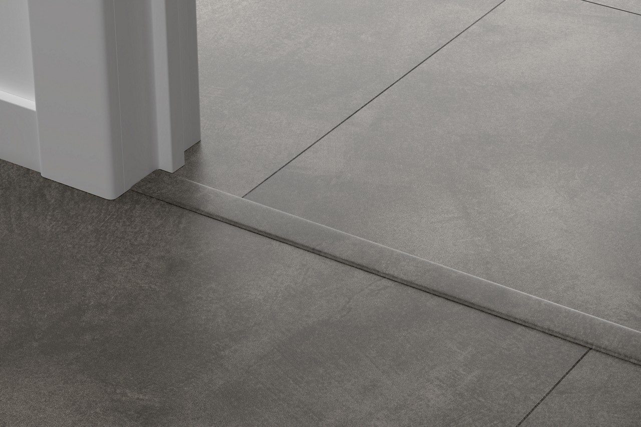 Incizo 5-i-1 övergångslist Quick-Step Soft Graphite för styvt LVT vinylgolv (Alpha), 8x45x2000 mm