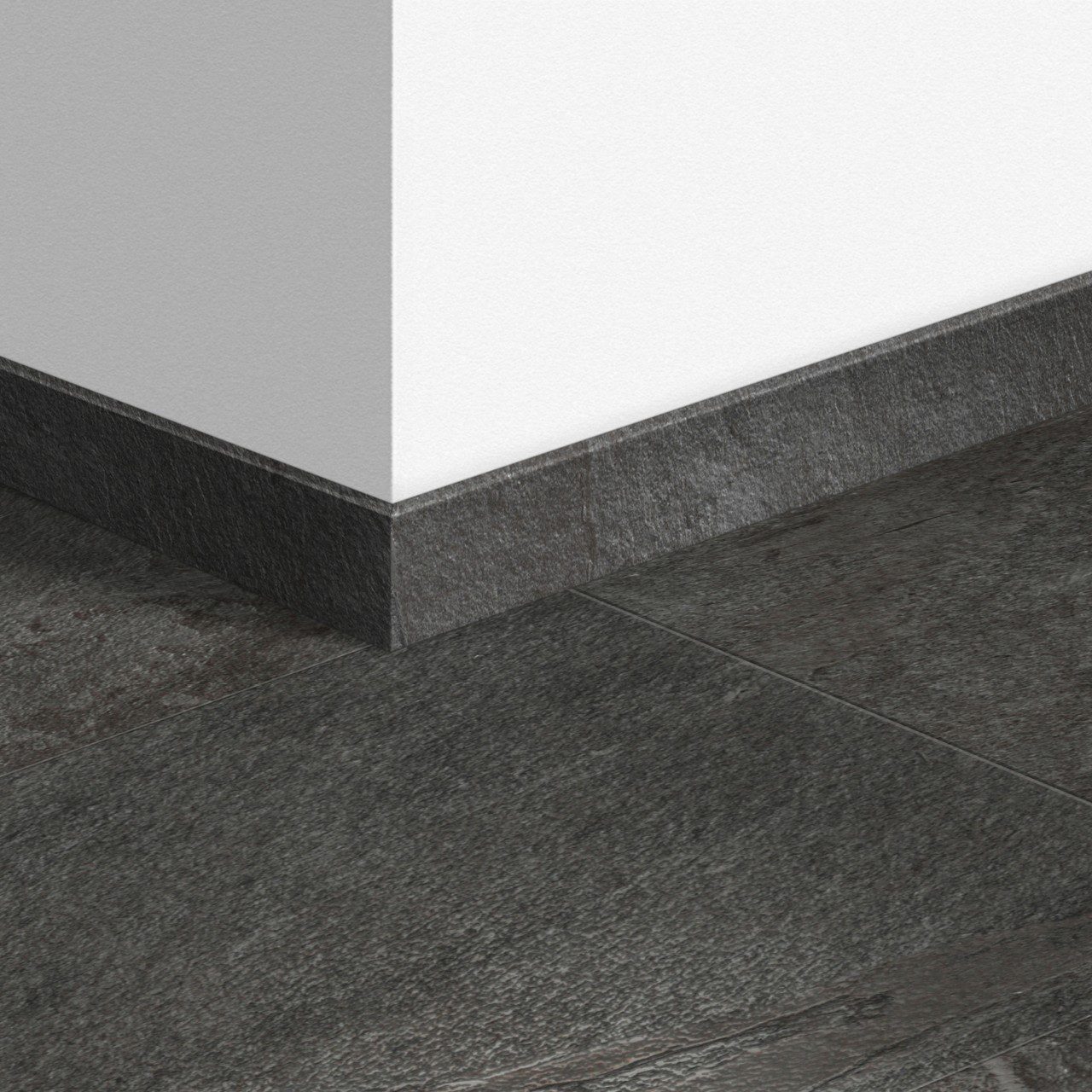 Golvlist Quick-Step Black Slate för LVT vinylgolv, vattentålig, 12x58x2400 mm