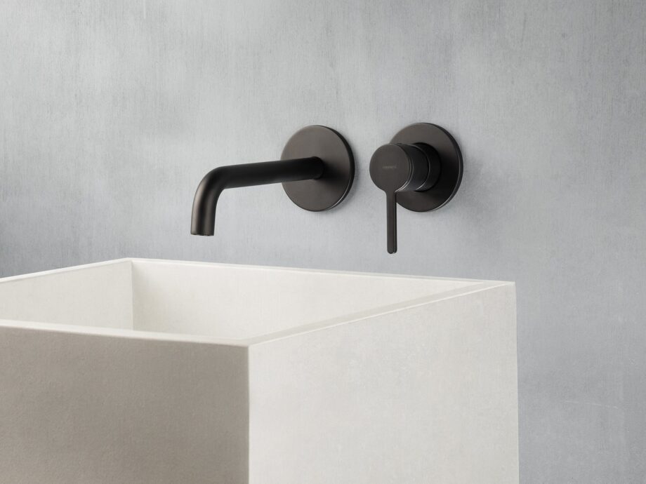 Inbyggd tvättställsblandare Emmevi Filobrass 85155, separata rosetter, mattsvart Inbyggd tvättställsblandare Emmevi Filobrass 85155, separata rosetter – 3