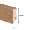 Põrandaliist Thede & Witte Cube 60, tamm, õlitatud, 15 x 60 x 2400 mm Põrandaliist Thede & Witte Cube 60 – profiil