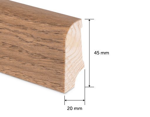 Golvsockel Thede & Witte Standard, ek Darkbrown, 21,5 x 45 x 2400 mm