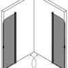 Rund duschhörna Hietakari Forma 386 – 3D-ritning Rund duschhörna Hietakari Forma 386 – 3D-ritning