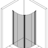 Rund duschhörna Hietakari Infinia 269 – 3D-ritning Rund duschhörna Hietakari Infinia 269, svängdörr + svängdörr – 3