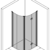 Rund duschhörna Hietakari Infinia 270 – 3D-ritning
