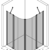 Rund duschhörna Hietakari Infinia 276 – 3D-ritning Rund duschhörna Hietakari Infinia 276 – 3D-ritning