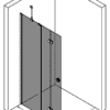 Vikbar duschvägg med fast del Hietakari Forma 305 – 3D-ritning Vikbar duschvägg med fast del Hietakari Forma 305 – 3D-ritning