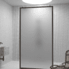 Walk-in-duschvägg Hietakari Bläk 712 New York, svart ram, satinerat glas Walk-in-duschvägg Hietakari Bläk 712 New York, svart ram, satinerat glas