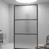 Walk-in-duschvägg Hietakari Bläk 713 Tokyo, svart ram, satinerat glas Walk-in-duschvägg Hietakari Bläk 713 Tokyo, svart ram, satinerat glas