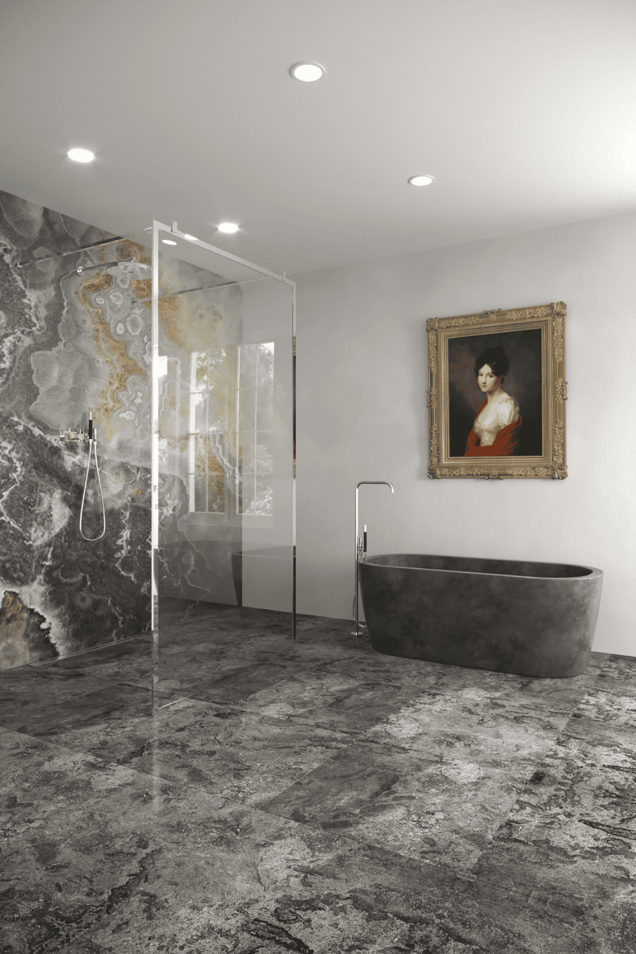 Walk-in-duschvägg Hietakari Vetro 557, förkromade beslag, klart glas Walk-in-duschvägg Hietakari Vetro 557, förkromade beslag, klart glas
