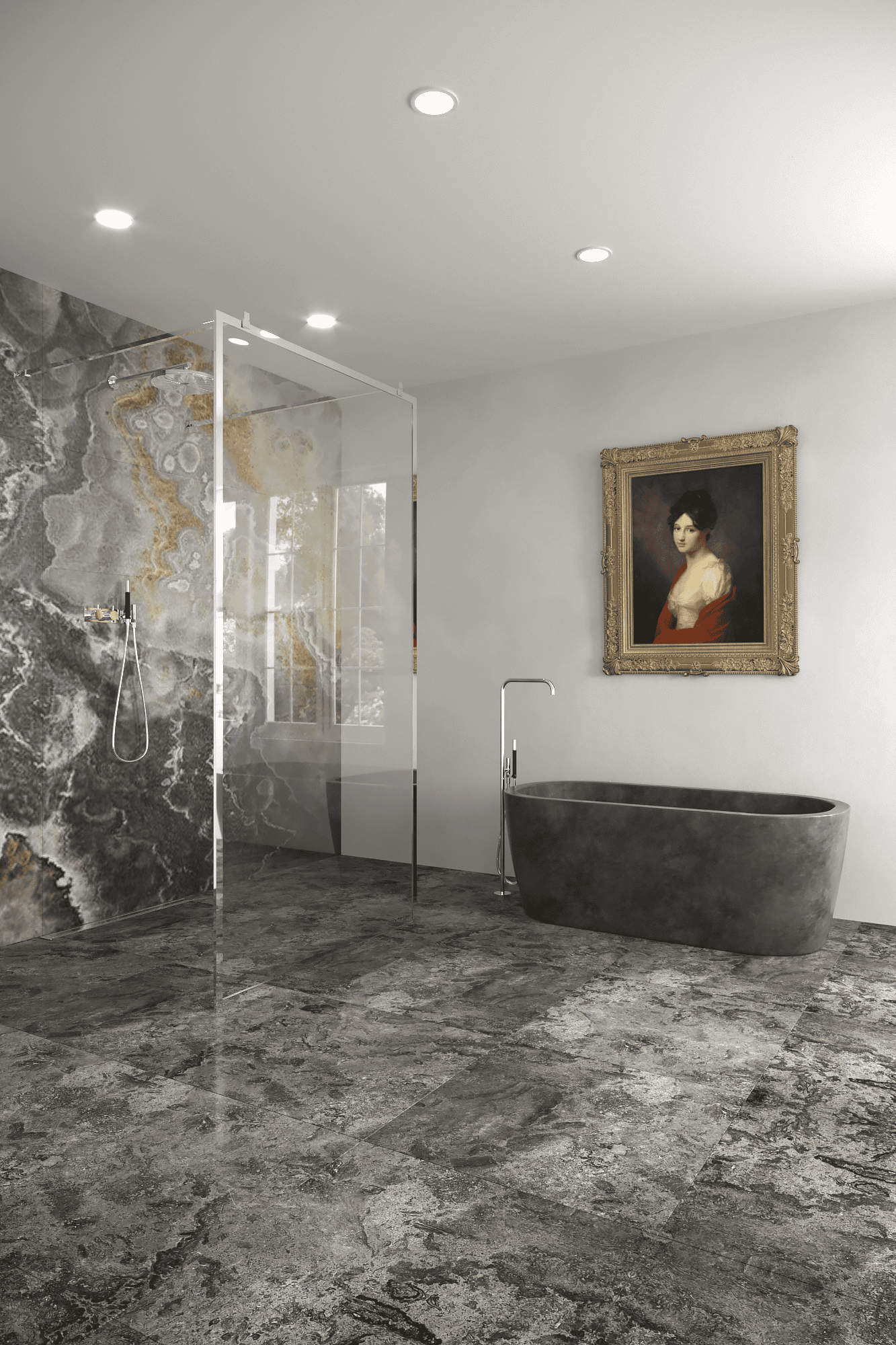 Walk-in-duschvägg Hietakari Vetro 557, förkromade beslag, klart glas Walk-in-duschvägg Hietakari Vetro 557, förkromade beslag, klart glas