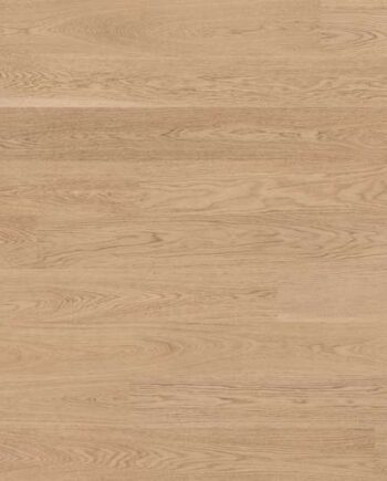 Vitpigmenterad ek Tarkett, Shade, Cream White (vit) Plank XT, 1-stav, 2-sidigt mikrofas, borstad, betsad och Proteco Natura matt lack