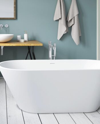 Badkar PAA Deco Nudo – Silkstone, matt stenkomposit, 166 cm