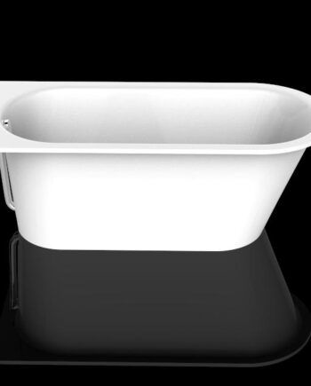 Badkar PAA Vario Long – för inbyggnad, Cast Stone, blank stenkomposit, rundade hörn A och B, 168 cm
