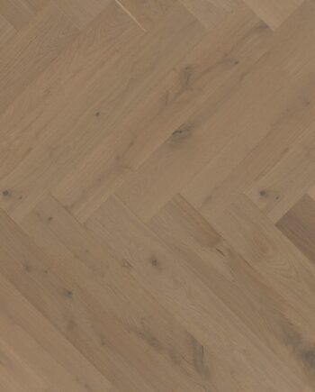 Fiskbensparkett ek ter Hürne, Oak ochre brown, borstad, fasad, extra matt lack