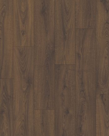 Laminatgolv Quick-Step Classic Peanut Brown Oak – mörk ek, vattentåligt, 8 mm